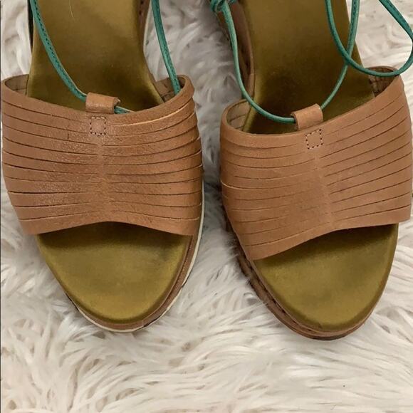 ALBERTO FERMANI PLATFORM‎ LEATHER SANDALS SIZE 39 - Picture 7 of 8